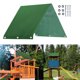 thumbnail image 4 of Toldo de techo para patio de juegos para niños, cubierta impermeable de repuesto, parasol de lona de repuesto, 43x90 pulgadas, color verde, 4 of 6