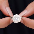 thumbnail image 5 of Statement Moissanite Ring for Women (2.25 CT, D-VS1 Quality), 18K White Gold, US 10.25, 5 of 7