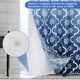 thumbnail image 5 of Dznils Cortina Shower sin Gancho con Forro a Presión, Cortina de Baño de Tela, Azul y Blanco, 72" x 74", 5 of 9