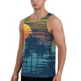 thumbnail image 2 of Gaeub Palm Trees Men's Athletic Tank Top, Workout Sleeveless Shirts, Running Tank Tops for Gym, Running, Training - X-Large, 2 of 9