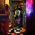 thumbnail image 5 of DAMAI Halloween Door Cover 35x71 Inch Large Witch Door Cover with Rope Halloween Door Decoration Witch Door Cover Photo Background for Halloween Party Supplies Home Hanging Indoor Outdoor Decor, 5 of 6