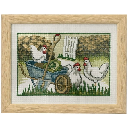 Permin® Chicken &amp; Wheelbarrow Counted Cross-Stitch Kit - Walmart.com