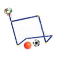 thumbnail image 3 of Aro de baloncesto con portería de fútbol, marco de red de fútbol, portería de juego de lanzamiento de práctica 2 en 1 azul, 3 of 8