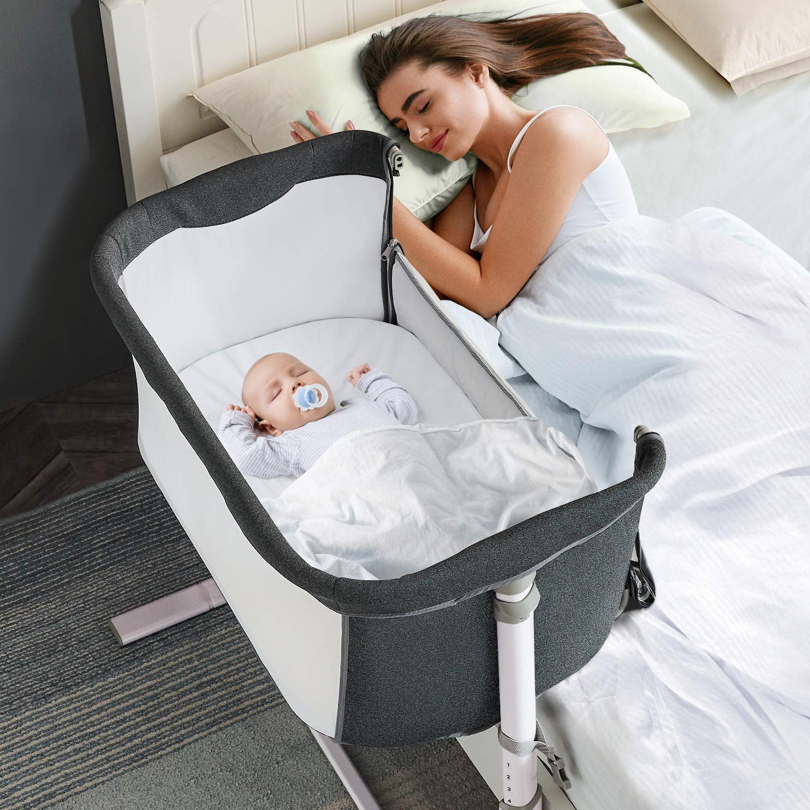 RONBEI Baby Bedside Sleeper,Easy to Assemble for