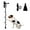 Black, variant on Dog Doorbells for Potty Training, Handmade Hanging Dog Bell for Door Knob for Puppies to Ring to Go Outside, Macrame Dog Doorbell Gift. Gray