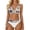 FP68_White, variant on Womens Swimsuit Print High Waisted Bikini Sets Sporty Smooth Tummy Control Bathing Suits Halter Print Swim Suits Orange M