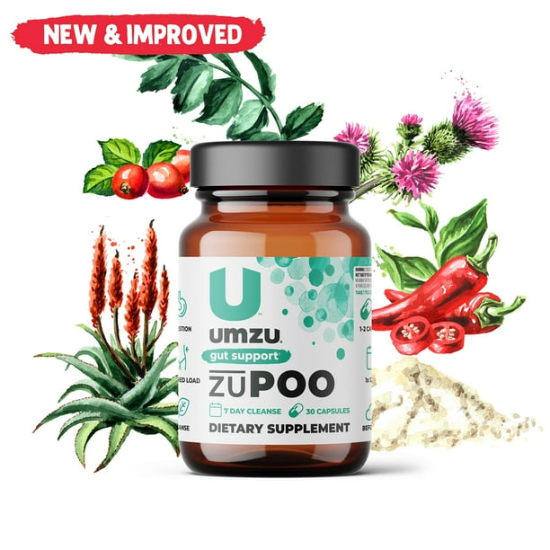 UMZU zuPOO Colon Cleanse & Gut Support Natural Supplement Capsules
