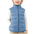 thumbnail image 7 of NAISIBABY Boys Girls Puffer Vest Jacket (2-12T), with Pockets Full Zipper Stand Collar Winter Fashion Thicken Warm Outerwear Blue 8T, 7 of 7
