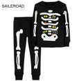 thumbnail image 1 of SAILEROAD-Conjunto de pijama de esqueleto para niño y niña, ropa de dormir para otoño e invierno, para Halloween, 1 of 3