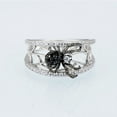 thumbnail image 4 of 925 Sterling Silver Women's Creative Retro Stereo Black Spider Web Ring Fashion Trend Accessories Hip Hop Party Rings Women's Zodiac Rings AAA Cubic Zirconia Engagement Wedding Rings, 4 of 4