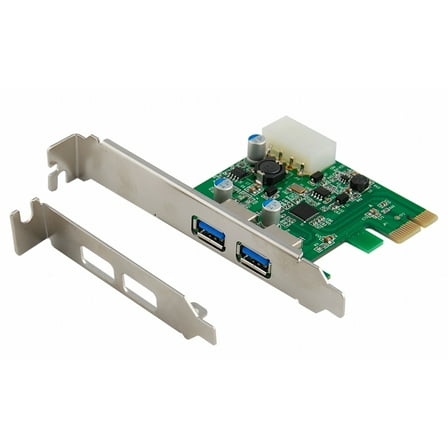 2-Port USB 3.0 PCI-Express PCIe Adapter Controller Card ~ Low Profile