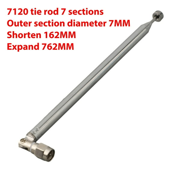 164mm long 7-section telescopic antenna for SMA male for wireless TV antenna 7120