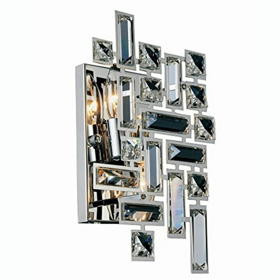 Elegant Lighting Picasso 8" 2 Light Royal Crystal Wall Sconce
