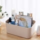 thumbnail image 2 of Organizador de plástico para ducha Apmemiss, cesta de baño con asa, pequeño y portátil, ideal para baño, ducha, maquillaje, limpieza, escritorio, almacenamiento, regalo de Navidad, color rosa, 2 of 8