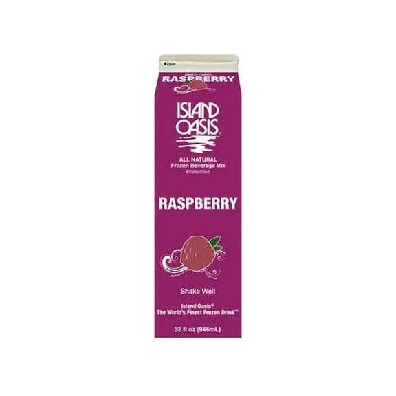 Island Oasis Red Raspberry Beverage Mix, 32 Fluid Ounce 12 per case.