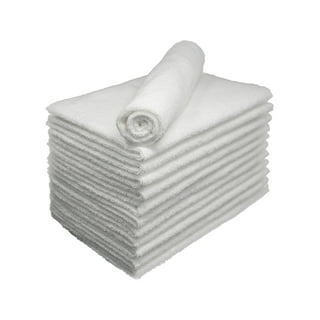 SAT AMERICANA Salon 24PK White Towels 100 percent Cotton Gym Hand Towel 16  x 26 inch Not Bleach Proof Ring Spun Cotton Maximum Softness and