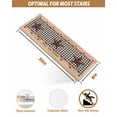 thumbnail image 4 of Stair Treads for Wooden Steps, Texas Star Plaid Peel and Stick Stair Treads with Adhesive, Farmhouse Black Brown Texas Vintage Non Slip Indoor Stairs Runner Rugs Mats for Elders Dogs 8"x30"4PCS, 4 of 7