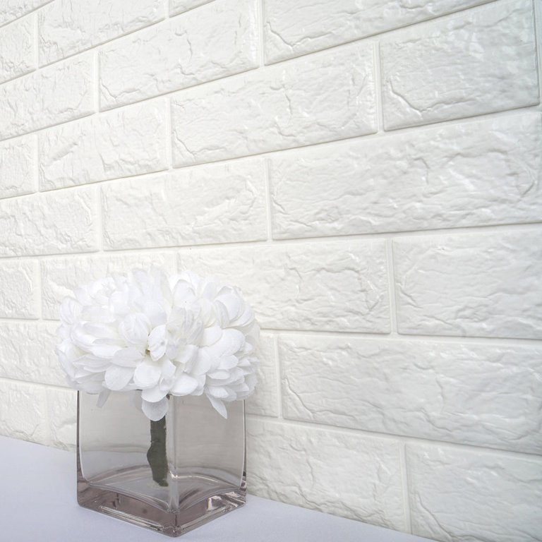 Efavormart 10 PCS 58 Sq.Ft Black Self-adhesive Wall Panels 3D Faux  Waterproof Foam Bricks Peel and Stick Foam Wall Home Decor