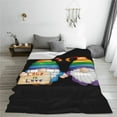 thumbnail image 5 of Honeii Happy Pride Gnome Print Fleece Blanket - Throw Blanket for Bed, Sofa, Couch, Camping, and Travel , Microplush Ultra Soft Warm Blanket-60"x50", 5 of 7
