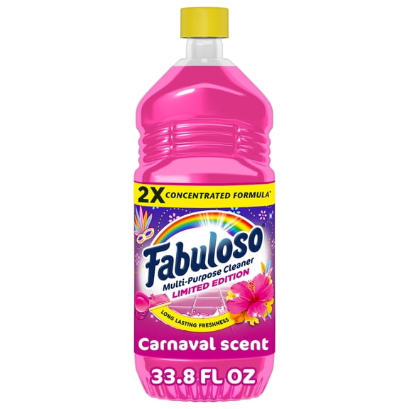 Fabuloso Multi-Purpose Cleaner, 2X Concentrated Formula, Limited Edition, Carnaval Scent, 33.8 fl oz