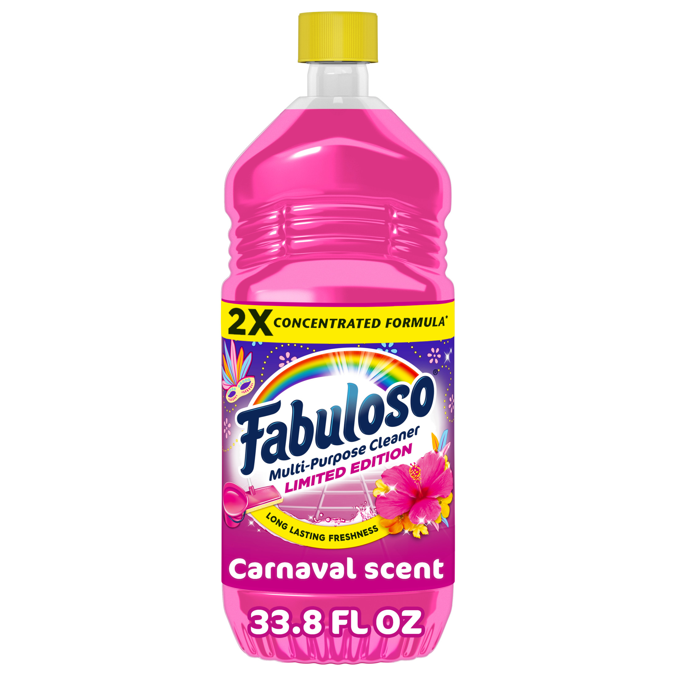 Fabuloso Multi-Purpose Cleaner, 2X Concentrated Formula, Limited Edition, Carnaval Scent, 33.8 fl oz