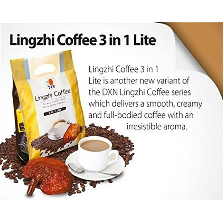 Dxn Lingzhi 3 In 1 Lite Ganoderma Coffee 20 Sachets Walmart