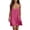Hot Pink, variant on HAiming Women's Summer Dresses Spaghetti Strap Silk Lightweight Mini Sundress Loose Solid Color V Neck Vacation Outdoors Dresses