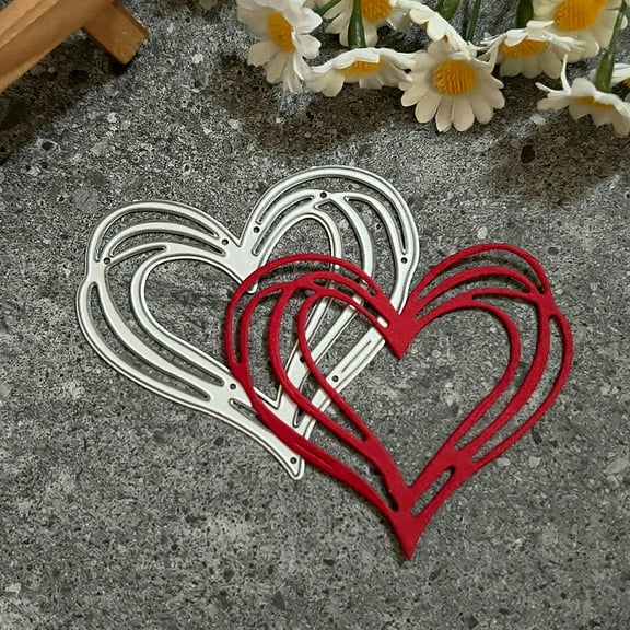 Die Cuts for Card Making, Ouginx Graffiti Love Heart Metal Cutting Dies DIY Die Cutters Die Stencils for Scrapbooking, Embossing & More
