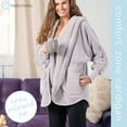 thumbnail image 5 of Hello Mello Comfort Zone Packable Oversized Cardigan, Polar Gray (Women's), 5 of 6