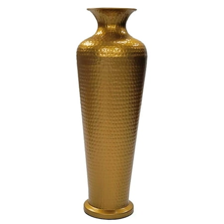 Buy Gold Extra Large Metal Textured Floor Vase from Next USA