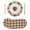Brown, variant on Black Grey Plaid Round 15 Inch Placemats Set of 8, Modern Abstract Ombre Gingham Checkered HeatResistant Non Slip Place Mats for Dining Table, Wipeable Braided Kitchen Table Mats for Housewarming
