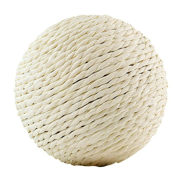 Bola de sisal Juguete extra grande para gatos Bola de hilo para aliviar el aburrimiento y el placer personal Divertido palo para gato Campana Campana Rechinar los dientes y pelota