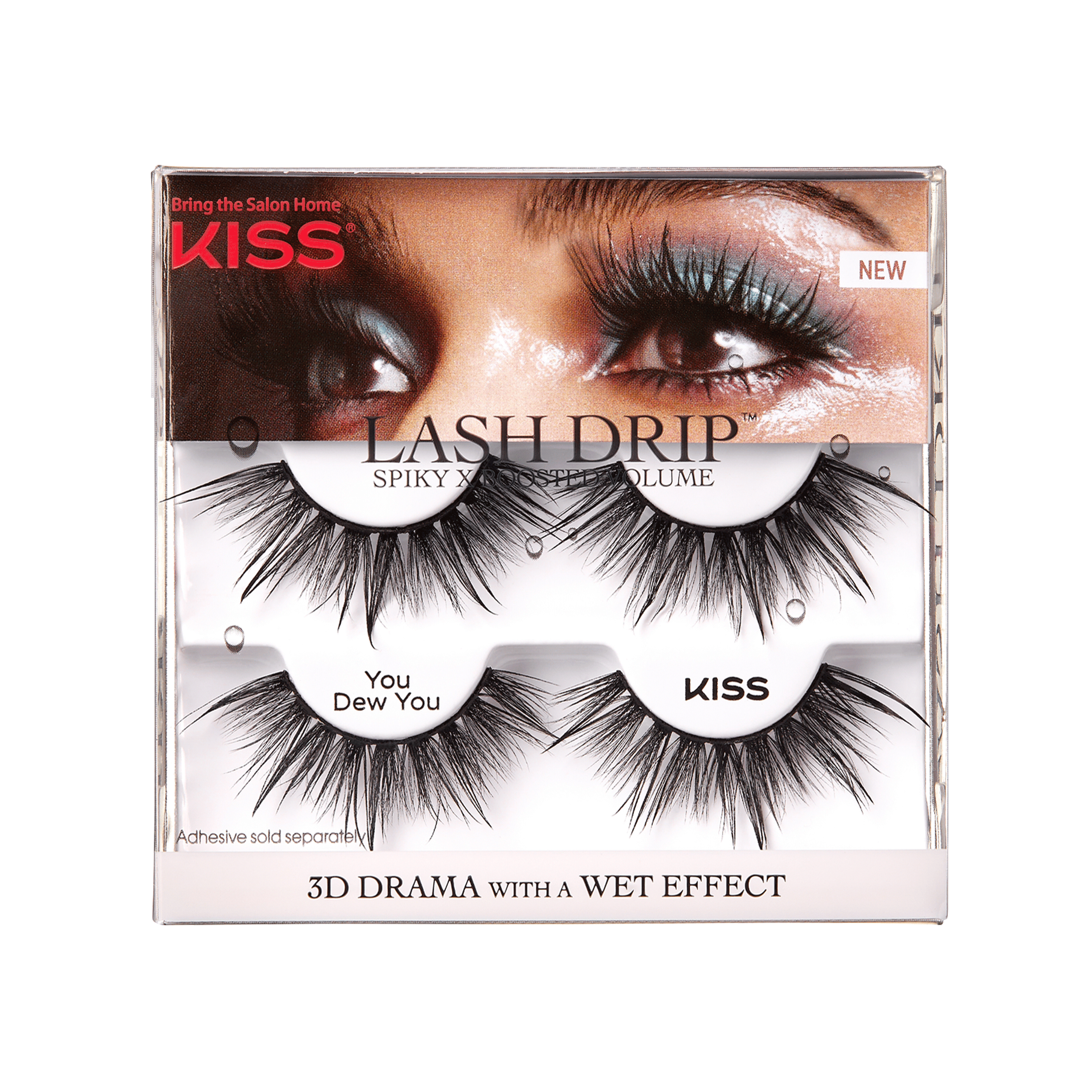 KISS Lash Drip Spiky X Boosted Volume Fake Eyelashes, 2-Pack 01