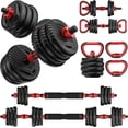 thumbnail image 1 of Juego de mancuernas ajustables UNNMIIY, de 2,5 a 50 kg, 4 en 1, 1 of 9