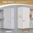 thumbnail image 3 of Laundry Room Cabinet 60’’x12’’x32’’, Kitchen Wall Cabinets with Adjustable Shelves for Laundry Room, Wall Storage Cabinet with Shaker Door, White(2 Pcs), 3 of 8