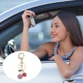 thumbnail image 6 of Uxcell Cherry Charm, Enameled Keychain Cute Cherry Pendant Keyring Purse Bag Accessories Car Ring Pendant Pink, 6 of 7