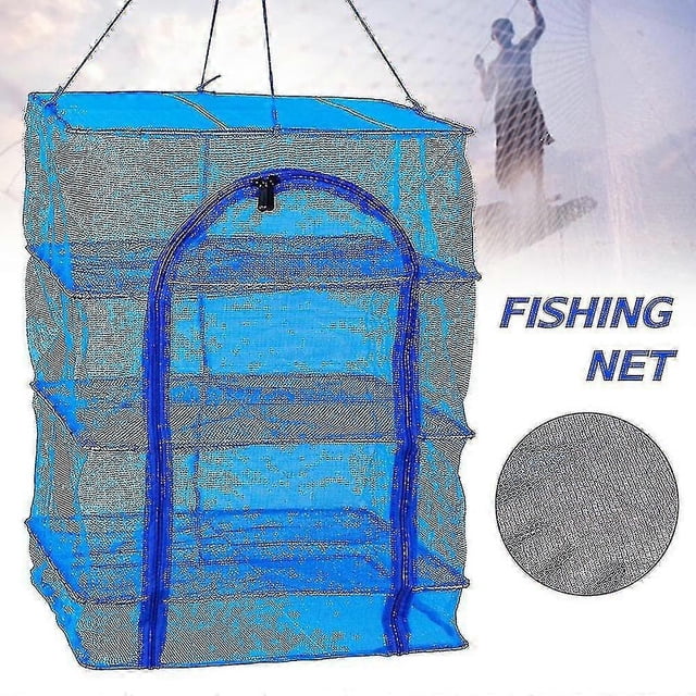 Sunning Net Folding Dried Fish Drying Cage Multi-function Nylon Net for Fishing
