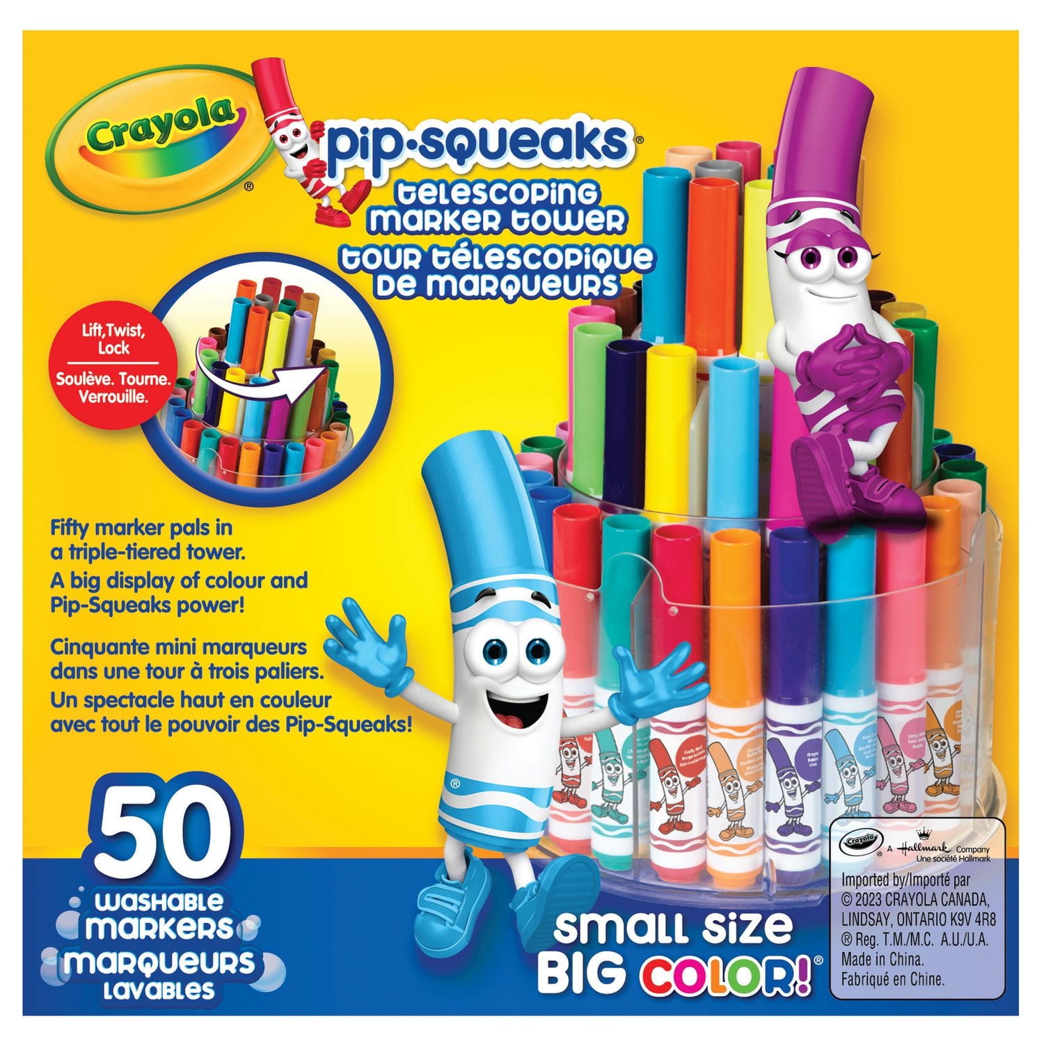 Tour téléscopique pour marqueurs Crayola Pipsqueaks Marqueurs Pipsqueaks