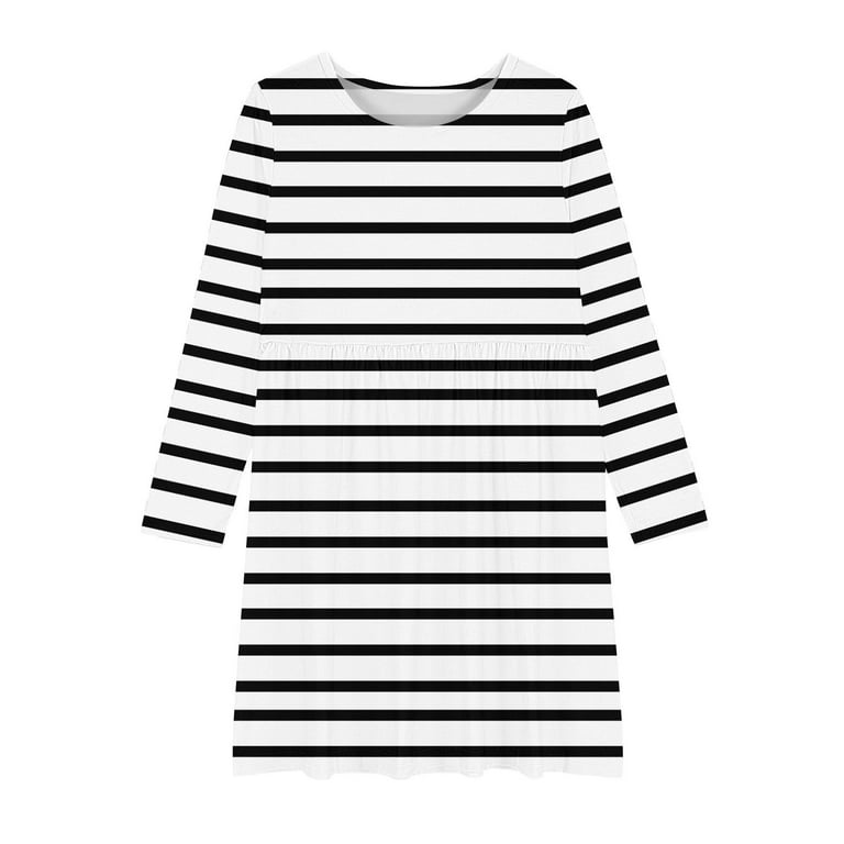 navy blue dress for baby girl Girls Winter Dresses Long Sleeve Flower Outfits Long Sleeve Round-Neck Dress  Girls Long Sleeve Stretchy Dress A Line Twirly Skater School Recital Dress  Black 13 years