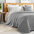 thumbnail image 2 of SEDONA HOUSE Flannel Fleece Blanket, Twin Size 60 x 80 Inches, Grey, 2 of 8