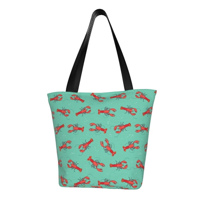Balery Cartoon Lobsters 4 Bolsa de Hombro con Diseño, Bolsa Grande y Duradera, Bolsa Versátil para Compras