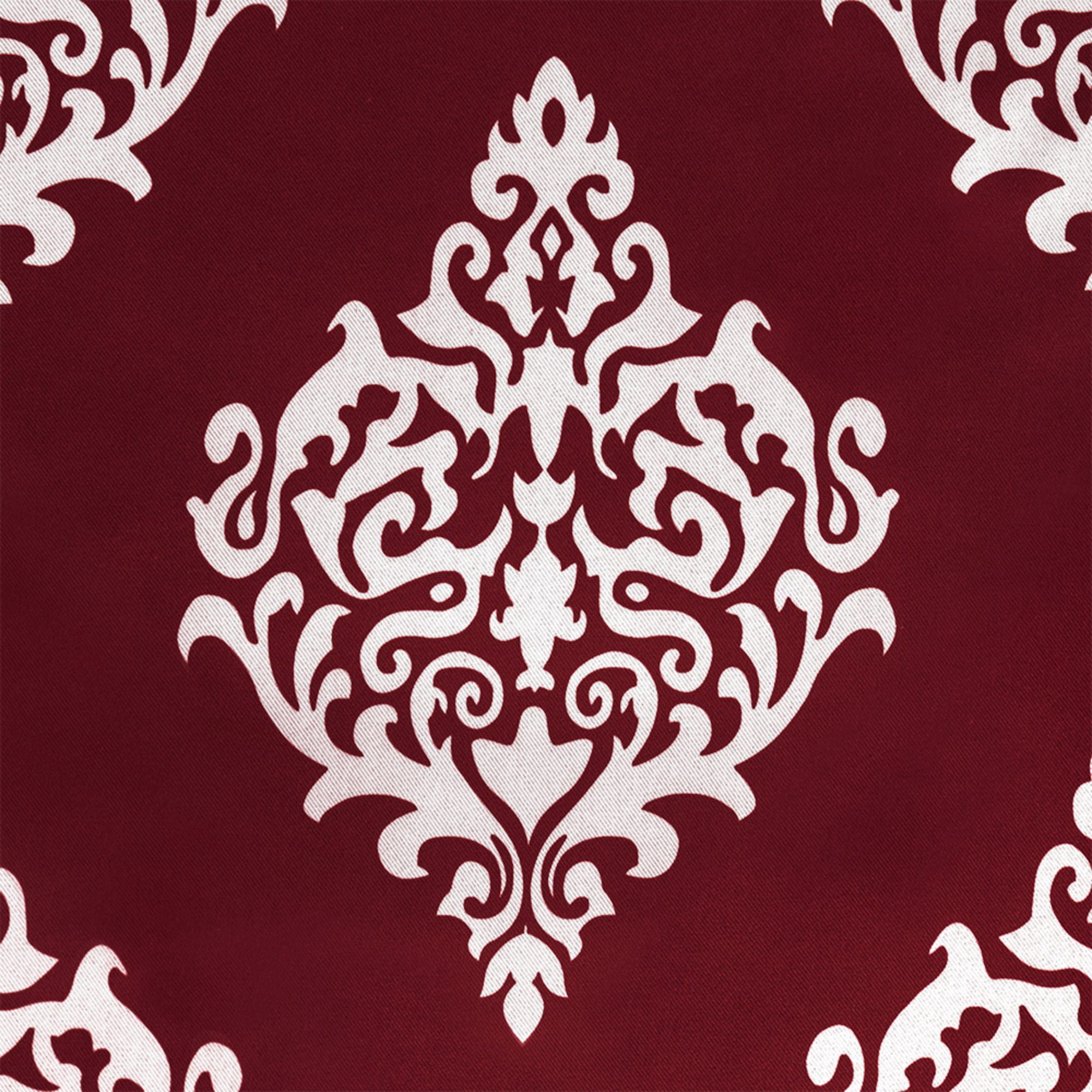 Exclusive Home Medallion Room Darkening Blackout Grommet Top Curtain Panel Pair, 52"x84", Burgundy