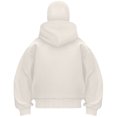 thumbnail image 4 of Men's Hoodie with Balaclava and Half Zip Pullover - Windproof Streetwear Loose Trendy Cardigan for Winter Fashion, Christmas Parties, and Outdoor Sports,White,M, 4 of 5