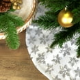thumbnail image 3 of Northlight Sequin Snowflake Mini Christmas Tree Skirt - Silver - 20", 3 of 7