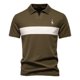 thumbnail image 3 of Blusa y camisa de manga corta con cuello vuelto para hombre, de verano, de color liso, con solapa, informal, de manga corta, 3 of 6