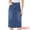 Sky Blue, variant on DARING DIVA Women's Denim Split Back Pockets Midi Jean Skirts M Black