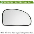thumbnail image 2 of Reemplazo de cristal de espejo derecho sin calefacción Unique Bargains Door Wing con placa de respaldo No.876212F000 para Kia Cerato 2006-2011, 2 of 6