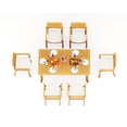 thumbnail image 6 of 7-Piece Teak Dining Set: 71" Rectangle Table + 6 Travota Stacking Arm Chairs, 6 of 8