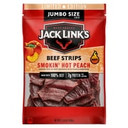 Jack Link’s 100% Beef Smokin’ Hot Peach Spicy Beef Strips 5.85 oz Resealable Bag
