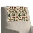 thumbnail image 4 of COEQINE Recliner Headrest Protector PU Leather Scratch Resistant Chair Headrest Cover Washable Furniture Protector with Hook and Loop Fasteners, 17x27 Inch, Vintage Christmas Reindeer, 4 of 7